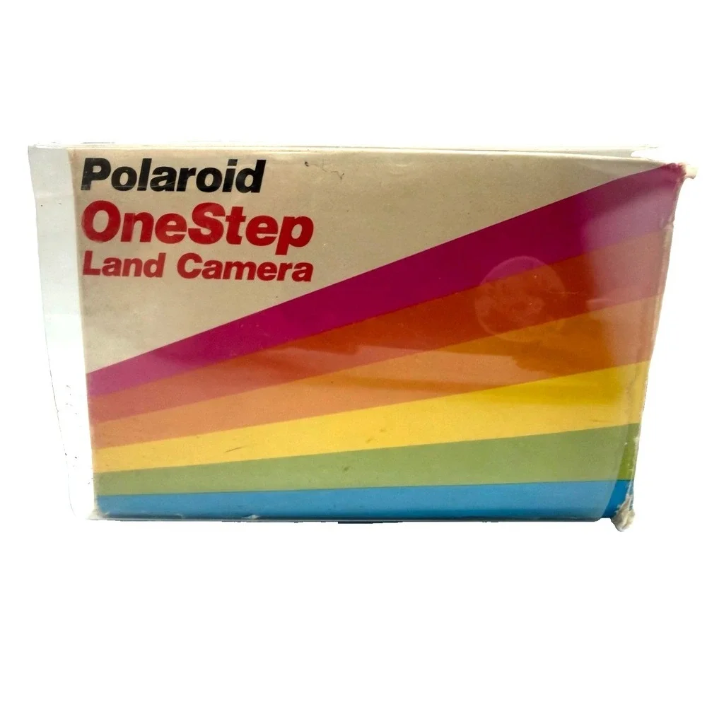 Polaroid SX-70 One Step Rainbow Instant Land Camera in‎ Box + Flash Bar, VINTAGE